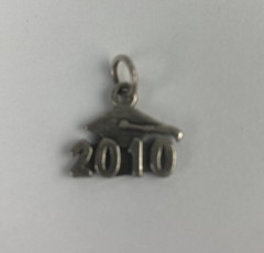 925 Sterling Silver 2010 Graduation Charm Marked SJC Preowned