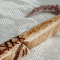 Vintage ooak Hand Carved crocodile Alligator pendant 3.5″