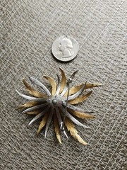 Vintage Signed Jomaz Joseph Mazer Rhinestone Chrisanthemum Brooch Pin