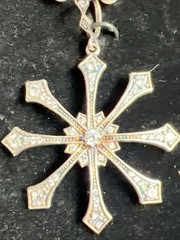 VTG NOS SIGNED JJJ 925 STERLING Endless Necklace Star Pendant #JG55