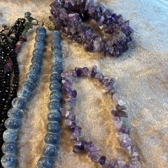 Vintage Modern Jewelry Lot Of 9 Natural Gemstone Semi precious Stones