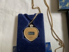 Jacques Carpentier Heart-Shaped Quartz Watch Necklace in Original Box/wPaper