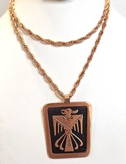 Copper Thunderbird pendant necklace