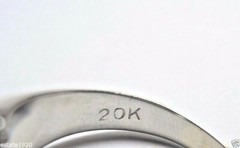 Antique Art Deco Setting 20K White Gold Mounting Hold 6 MM Ring Size 8 UK-P
