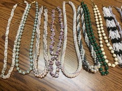 15 Vintage Beaded Necklaces- Lot 2 (Various Styles, Colors & Lengths)