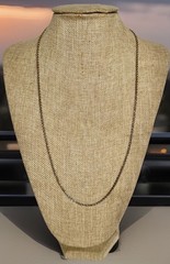 Vintage Sterling Silver 2mm Rope Chain Necklace 10.56grams and 26″ Long
