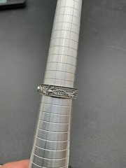Vintage Sterling Silver Blue Stone Spinner Ring Size 11.75 Band 4.3g