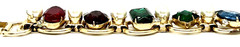 Bold Juliana D&E Bracelet ~ Huge Rhinestones, Flanked by Pearls & Tiny Diamonds