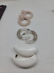 Vintage Earring Lot Of 3 Pierced Loops Studs