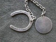 Horse Vintage Sterling Silver Lucky Horseshoe Key Chain Fob Ring Holder 8.7g