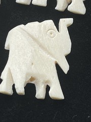 Vintage Southwest Carved Elephant Fetish Jewelry Making Bead Lot