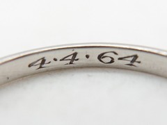 Antique 1964 Tiffany & Co 2mm Platinum Wedding Band Ring SIGNED 3g