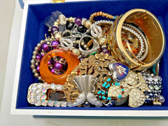 Over 3 Pounds of Untested Jewelry in a Nice Wooden Trinket Box