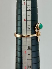 USSR Rare Vintage Original Natural Turquoise Rose Gold Ring 583 14K Kiev 1982