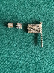 Vintage American Flag Brooch/pin And Matching Earrings