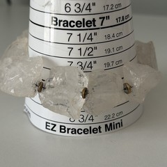 Vintage Big Chunky Clear Rock Crystal Quartz Raw Stone Heavy Statement Bracelet