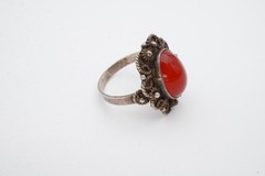 Vintage Sterling Silver 925 Carnelian Ring Size 7.75