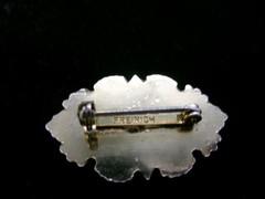 VINTAGE FREIRICH BLUE CABOCHON STATEMENT PIN BROOCH SEE DETAILS