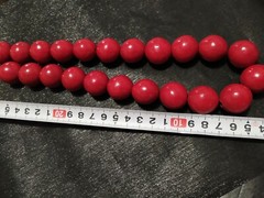 Vintage women’s beads Red color Soviet Made in the USSR Rare