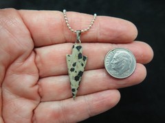 Vintage AGATE Arrowhead Slide On Bead Ball Chain Pendant