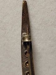 925 Sterling Silver Top Cubic Zirconia Vintage Bar Brooch.