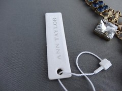 ANN TAYLOR CHUNKY BLUE RHINESTONE NECKLACE EARRINGS BRACELET MATCHING SET