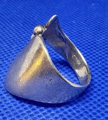 (101) Modernist VINTAGE Silver 925 Ring 1970s Size 7.25 Denmark Norway Finland
