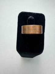 Vintage Hammered Copper Cuff Bracelet Minimalist Set Cuff And Ring Sz 7