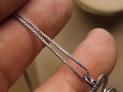 Vintage PETITE C&C Sterling Silver Infinity Heart Pendant 15″ Box Chain Necklace