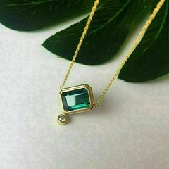 Art Deco Lab created Diamond Purpose & Love Gift Pendent 14K Yellow Gold Finish