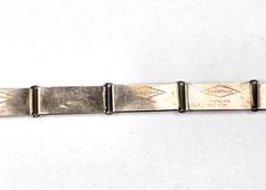 Vintage Sterling Silver Forget Me Not Sweetheart Bracelet Engraved by “Marathon”