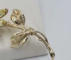 Vintage Edlee Brooch Pin- Stunning floral flower Mid-century Brooch- Dazzling