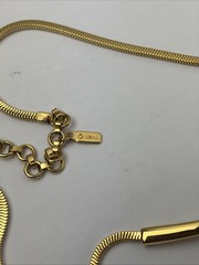 VINTAGE DESIGNER FASHION NECKLACE ~ LOVE KNOT LARIAT DROP DANGLE ~ MONET 16″