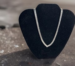 Sterling Silver Necklace Chain V Vintage