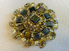 Vtg Brooch Lot Alpaca Sarah Cov MOP Enamel Faux Gem Scatter Pins Costume Jewelry