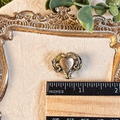 Antique Gold FIlled Heart Watch Holder Brooch