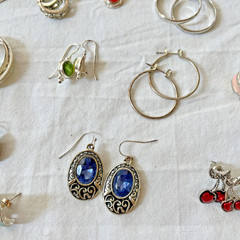 Vintage Silver To Pierced Earrings Lot Of Over 30 Pairs! Hoop Dangle Post