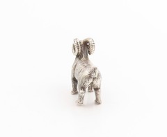 925 Sterling Silver Vintage Decorative Piece Etched Big Horn Sheep Charm TR4079