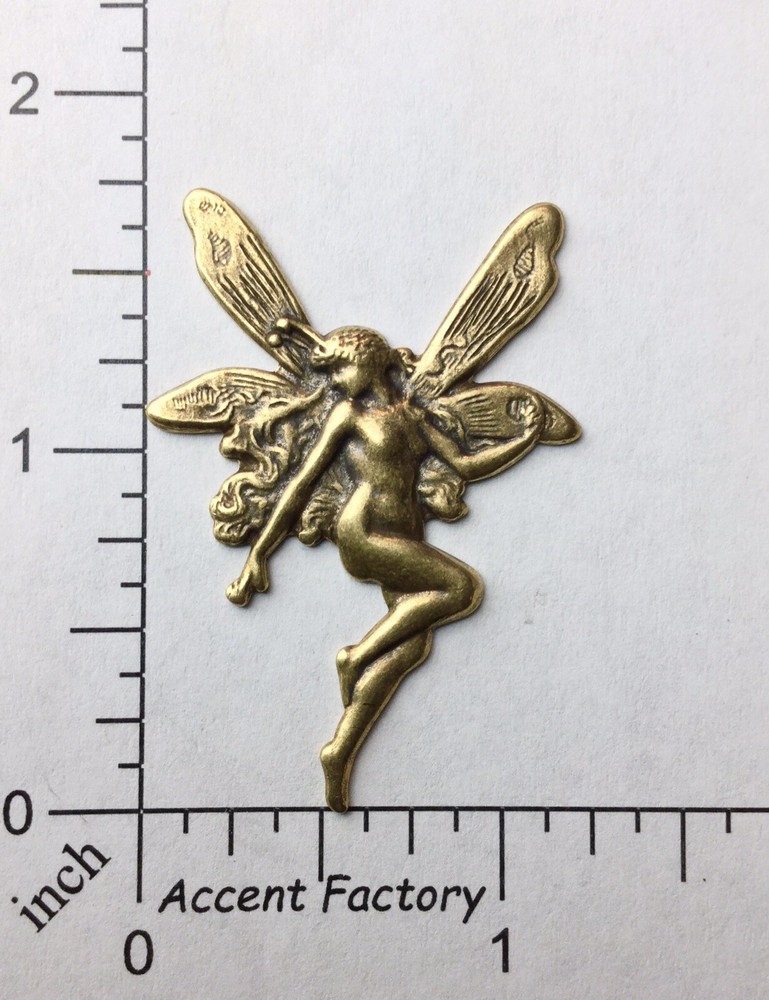 17963 Brass Oxidized Victorian Fairy Jewelry Finding