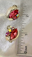 Vintage 1950 Lisner? Pink Rhinestone and White Enamel Parure. Stunning