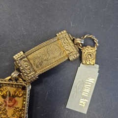 MAXIMAL ART John AMOUR Gold Tone Mesh Panel Bracelet Vintage 1990’s Romantic