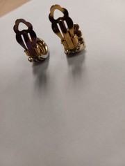 Vintage Domed Y2K Clip-On Earrings 1980-1990’s Design Era Imitation Silver Gold