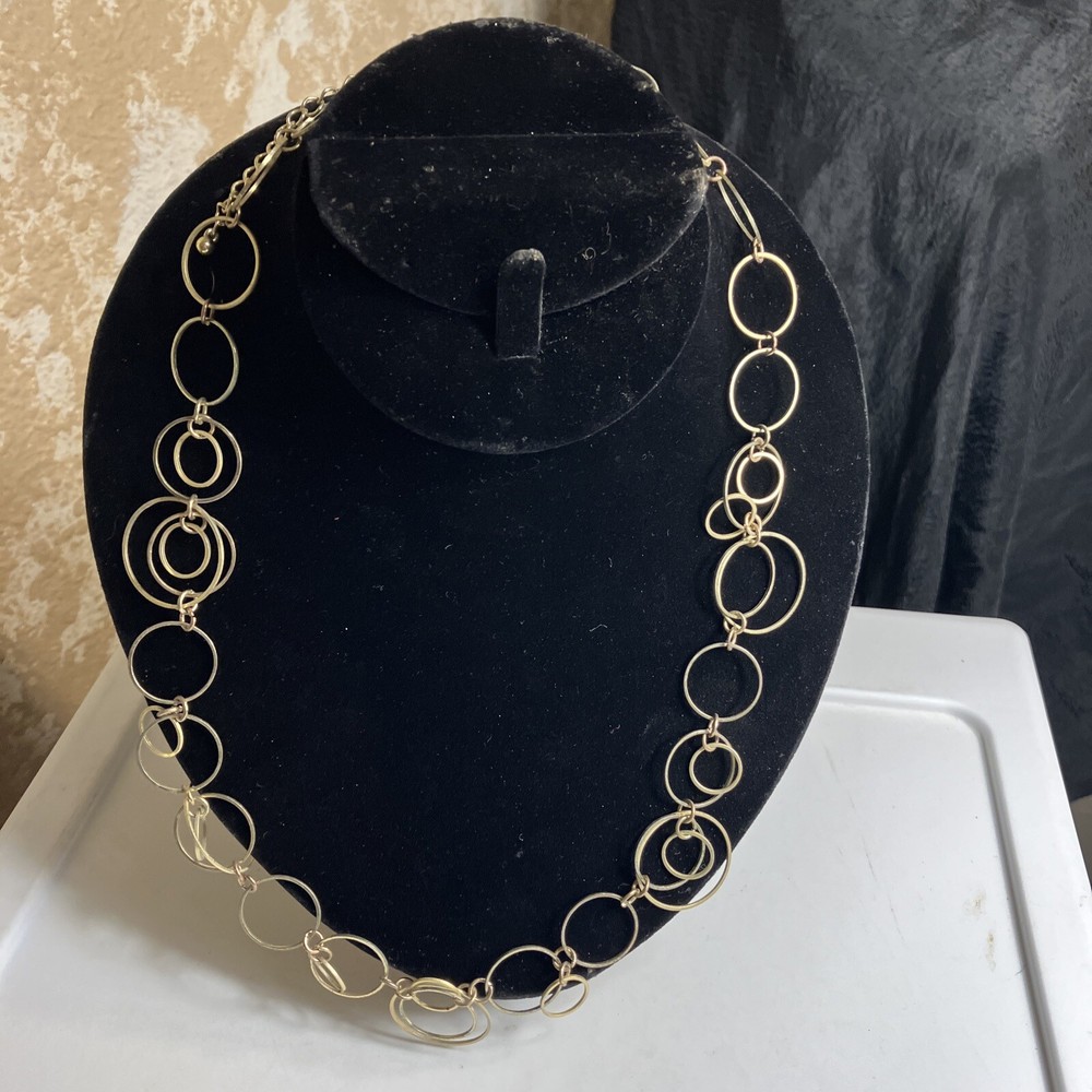 Vintage Circles Chain Necklace Adjustable Unbranded Pre-owned