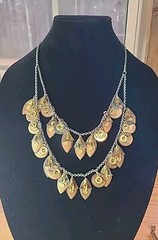 Handmade Mixed Metal Necklace Copper & Brass Artisan Necklace Double Strand