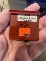 Vintage Babushka, Russian Colorful Enamel On Gold Colored Metal Lapel Pin Brooch