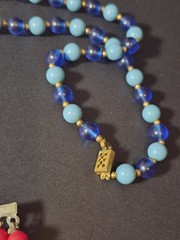 Vintage 1950s 1960s Costume Jewelry Lot Beaded Necklaces Statement Red Blue Gold
