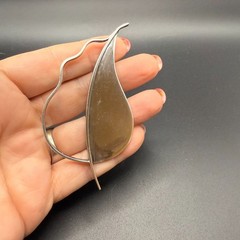 925 Sterling Frances Holmes Booth by fhb Brooch Pin Modernist Leaf 22g – RARE