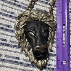 RAZZA Black Lion Pendant necklace 1968