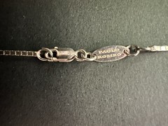 VTG PAOLO ROMEO Designer STERLING SILVER Snake Chain Necklace/Pendant 16″