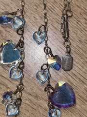 Vintage Pididdly Links Charm Necklace Set Kingston NY Heart Charms Statement